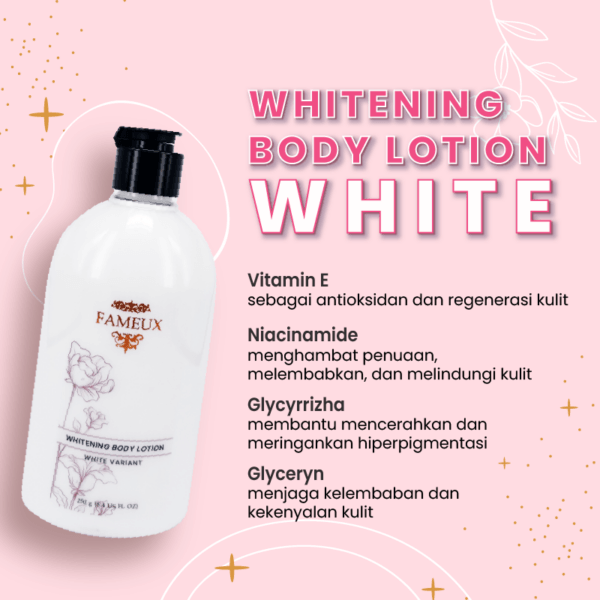 Fameux Whitening Body lotion White 250 ml - Image 3