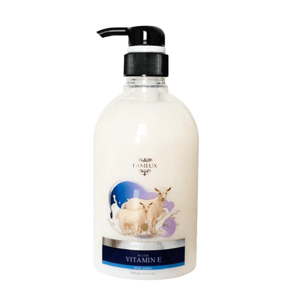Fameux Paket Whitening Shower Scrub + Lotion ( Goat Series Whitening Lotion 250ML + Shower Scrub 500ML) - Image 2