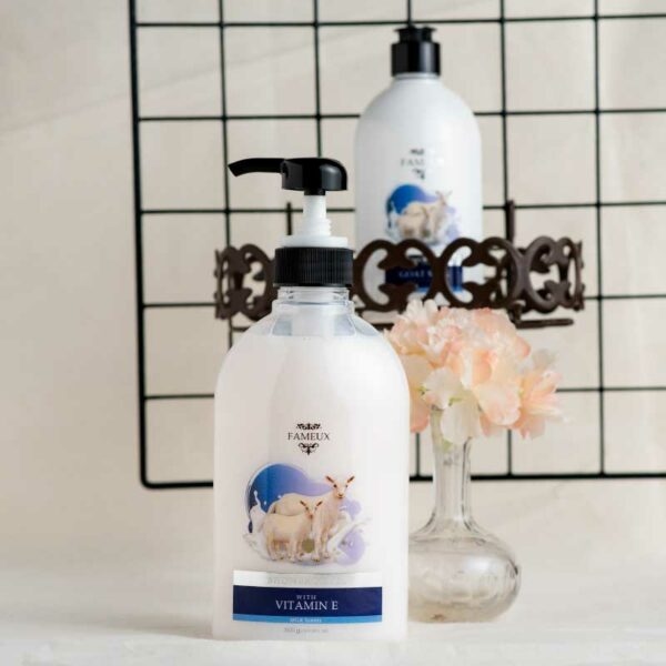 Fameux Paket Whitening Shower Scrub + Lotion ( Goat Series Whitening Lotion 250ML + Shower Scrub 500ML) - Image 4