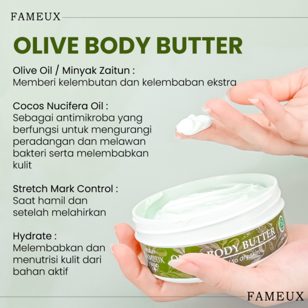 Fameux Moisturizing Body Butter-Olive 250gr - Image 4