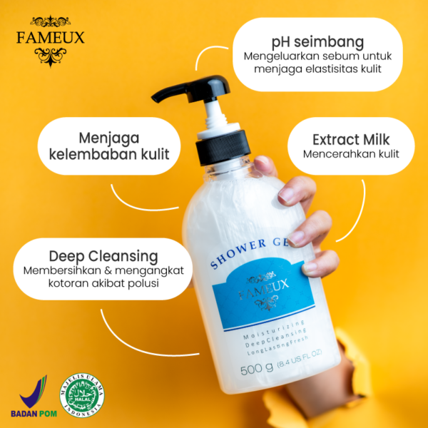 Fameux Shower Gel White 1000 ml - Image 5