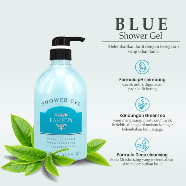 Fameux Shower Gel Blue 500 ml - Image 2
