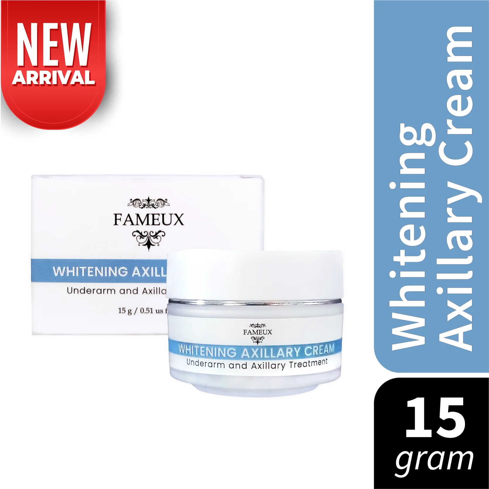 Fameux Axillary Cream - Underarm | Krim Pencerah Ketiak dan Area Lipatan Ukuran 15ml - Image 3