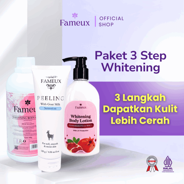 Fameux Paket Whitening 3 Steps Special Promo (3 Steps Secret Whitening)