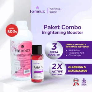 Fameux Paket Whitening Body Cream 500 ml + Brightening Body Serum