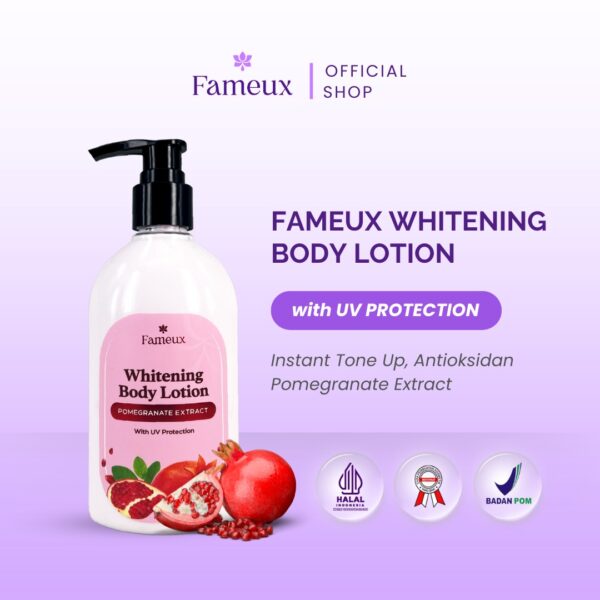 Fameux Paket Whitening Shower Scrub + Lotion ( Pomegranate Series) - Image 2