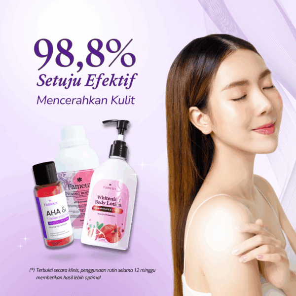 Fameux Intense Whitening Package Lite | Paket Pemutih Badan | Mencerahkan Meratakan Warna Kulit - Image 3